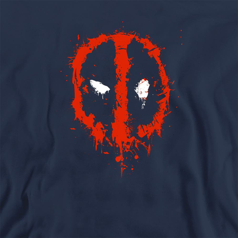 Navy - Side - Deadpool Unisex Adult Painted Logo Sweatshirt