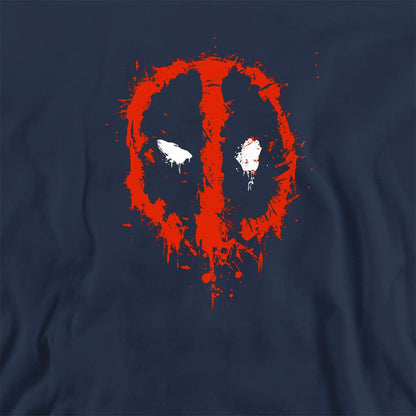 Navy - Side - Deadpool Unisex Adult Painted Logo Sweatshirt