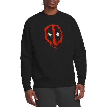 Black - Back - Deadpool Unisex Adult Painted Logo Sweatshirt
