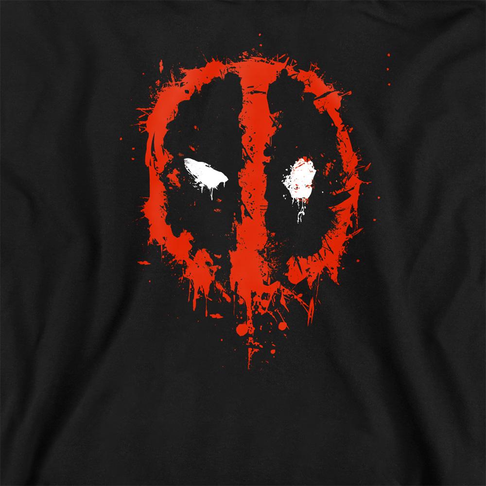 Black - Side - Deadpool Unisex Adult Painted Logo Sweatshirt