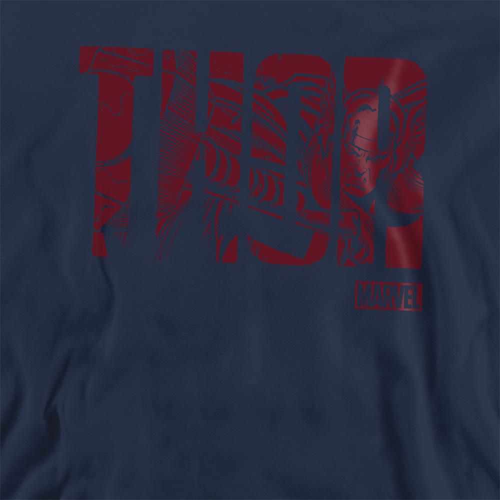 Navy - Side - Thor Unisex Adult Text Sweatshirt