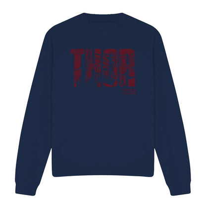 Navy - Front - Thor Unisex Adult Text Sweatshirt
