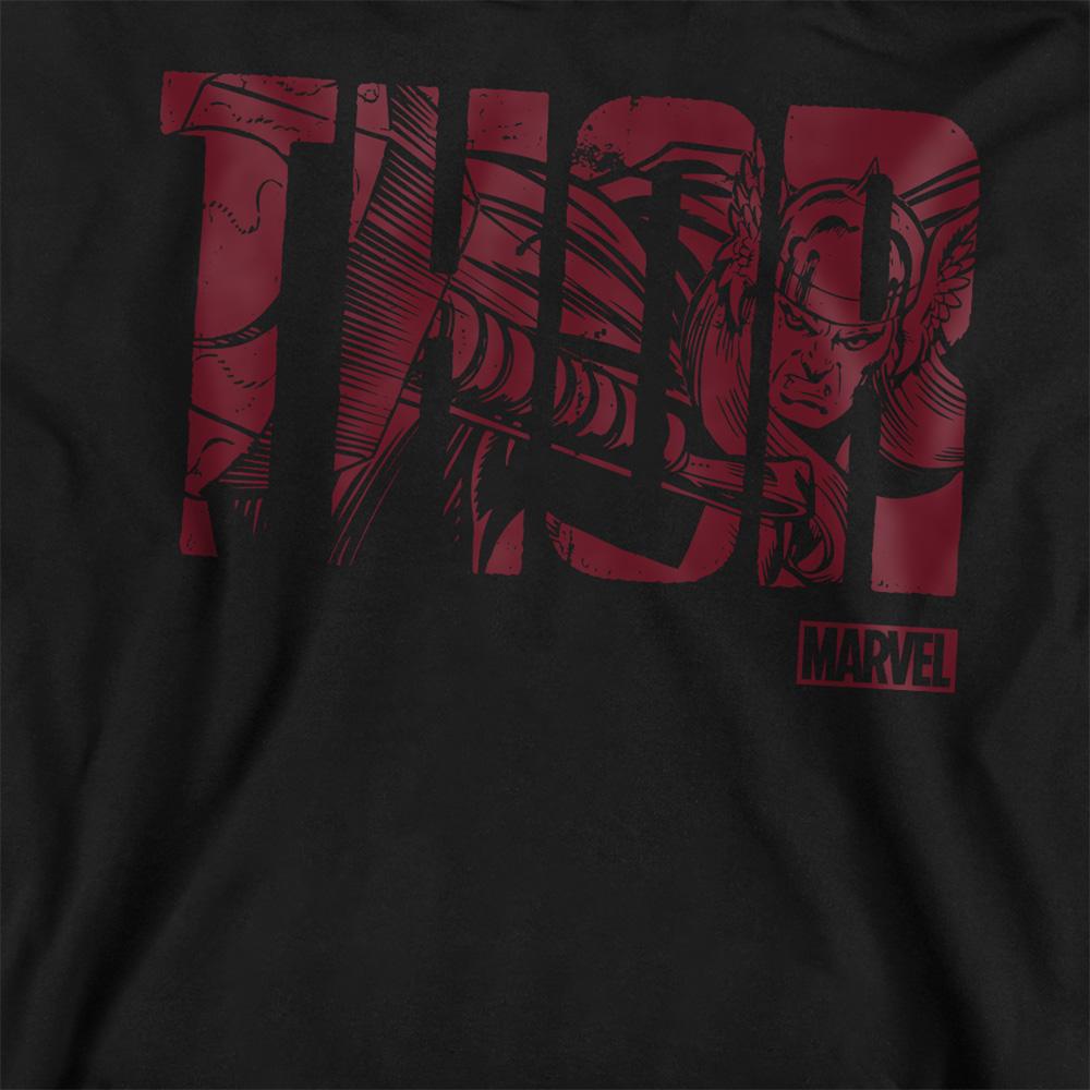 Black - Side - Thor Unisex Adult Text Sweatshirt