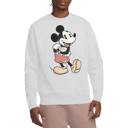 White - Back - Disney Unisex Adult Mickey Mouse Vintage Sweatshirt