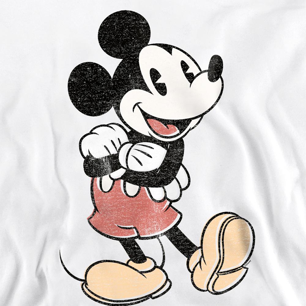 White - Side - Disney Unisex Adult Mickey Mouse Vintage Sweatshirt