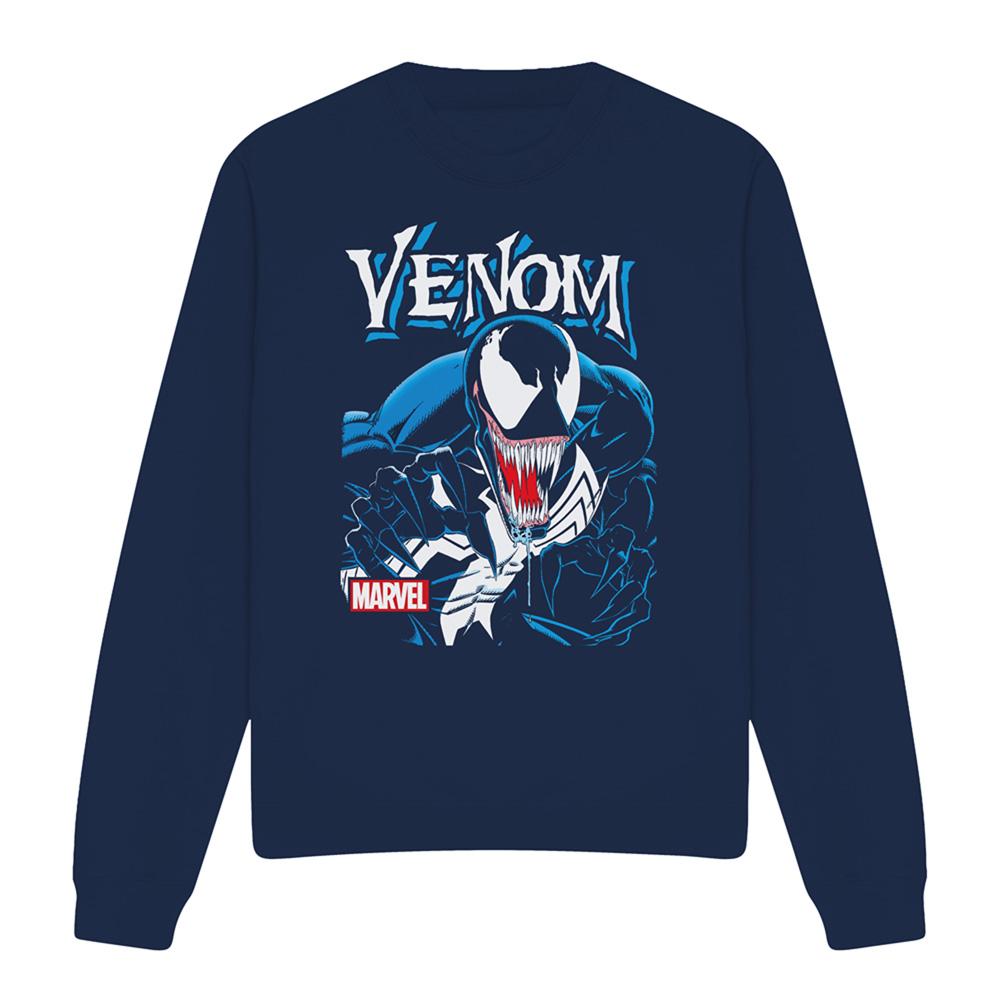 Navy - Front - Venom Unisex Adult Antihero Sweatshirt