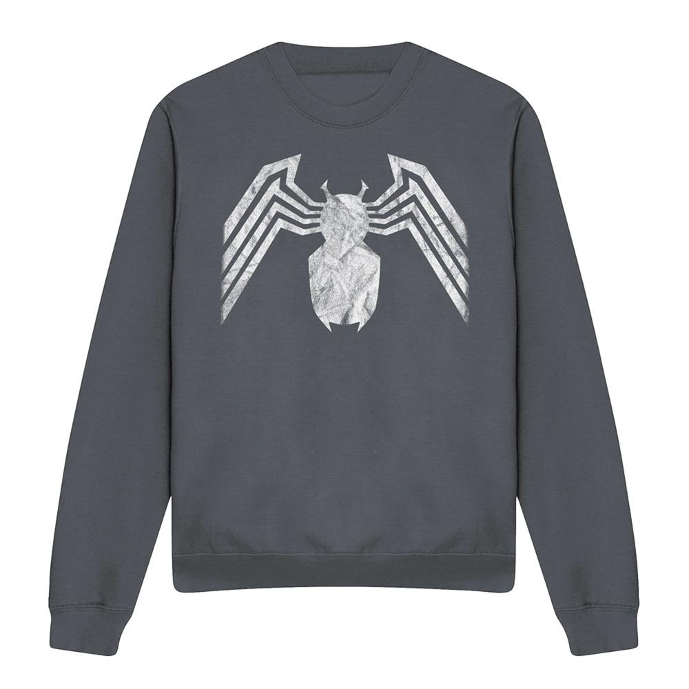 Charcoal - Front - Venom Unisex Adult Emblem Sweatshirt
