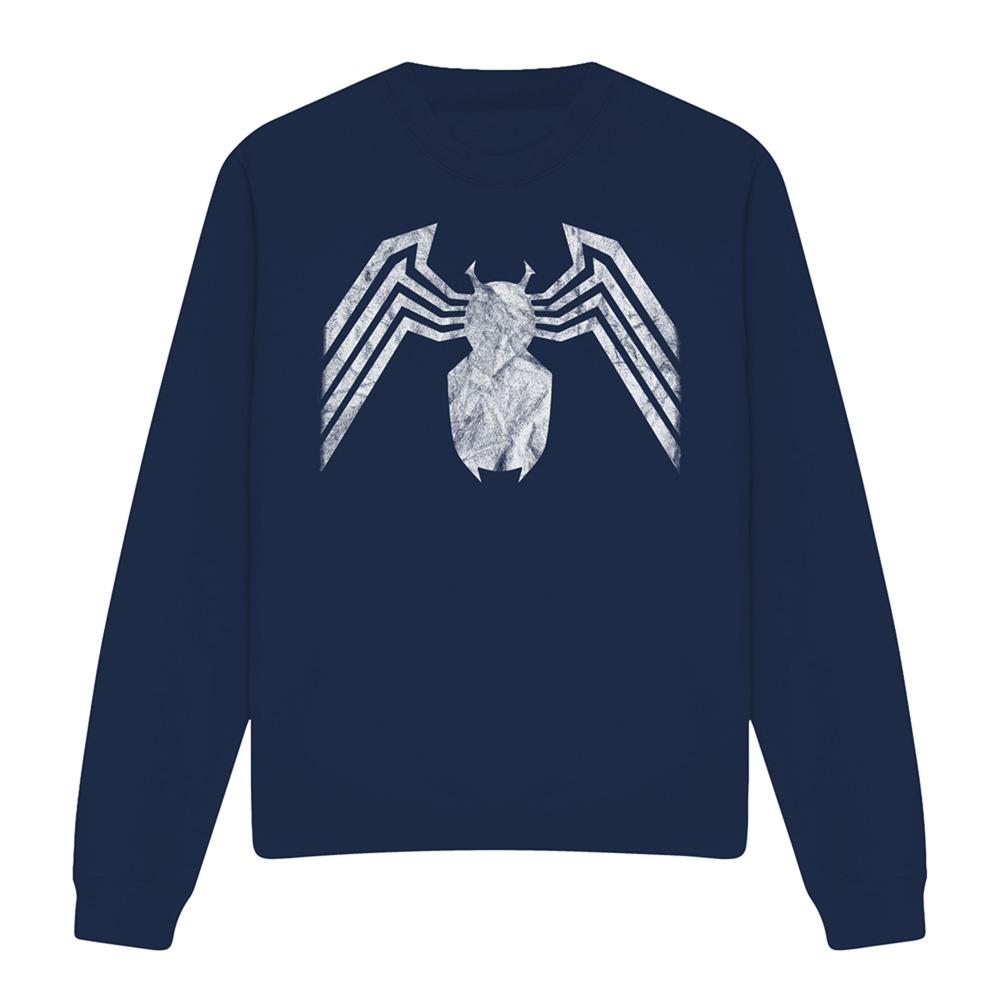 Navy - Front - Venom Unisex Adult Emblem Sweatshirt