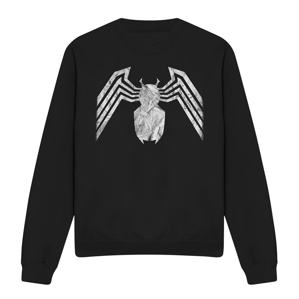 Black - Front - Venom Unisex Adult Emblem Sweatshirt