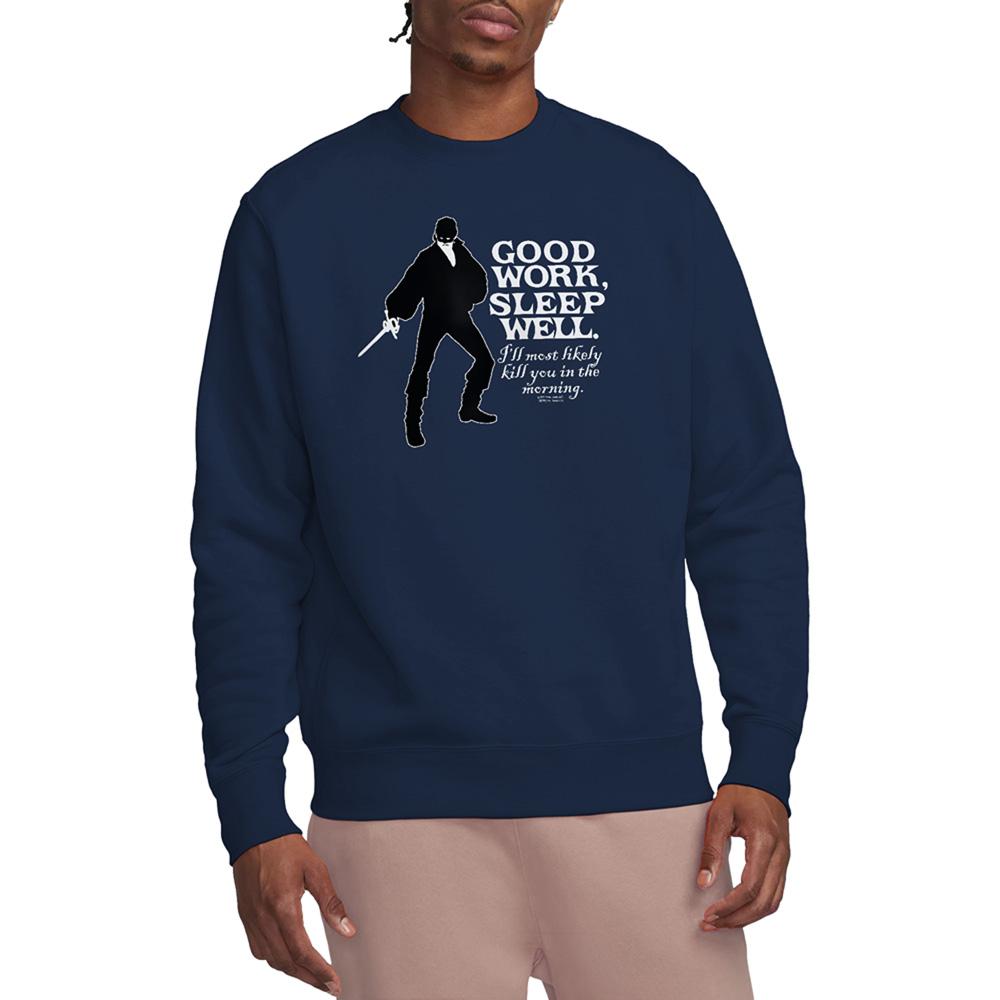 Navy - Back - The Princess Bride Unisex Adult Good Work Sweatshirt