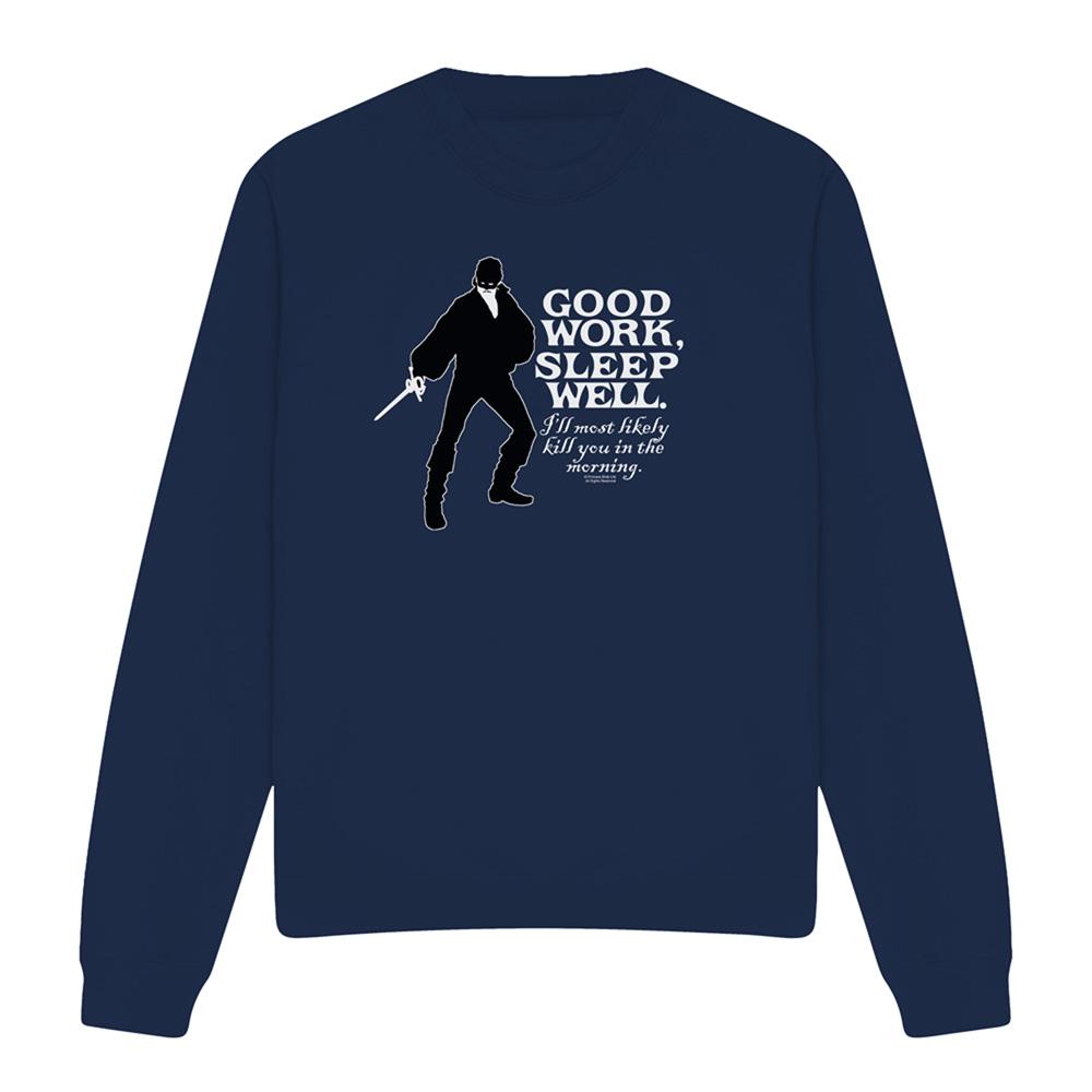 Navy - Front - The Princess Bride Unisex Adult Good Work Sweatshirt
