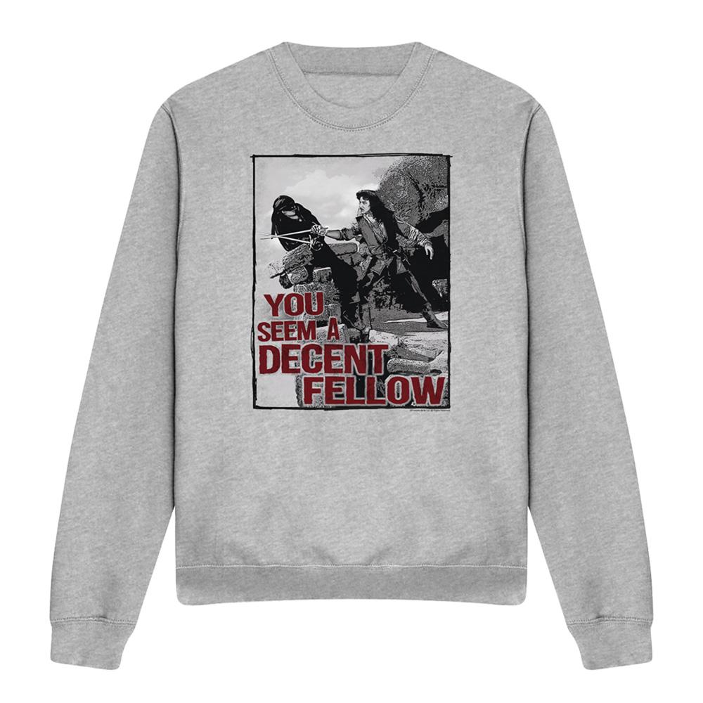 Athletic Heather - Front - The Princess Bride Unisex Adult You Seem A Decent Fellow Sweatshirt