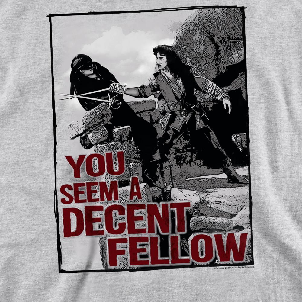 Athletic Heather - Side - The Princess Bride Unisex Adult You Seem A Decent Fellow Sweatshirt