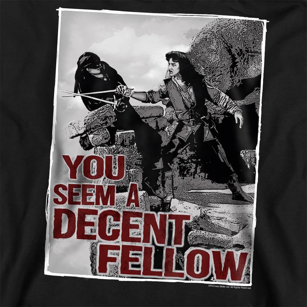 Black - Side - The Princess Bride Unisex Adult You Seem A Decent Fellow Sweatshirt