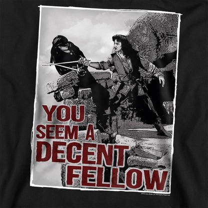 Black - Side - The Princess Bride Unisex Adult You Seem A Decent Fellow Sweatshirt