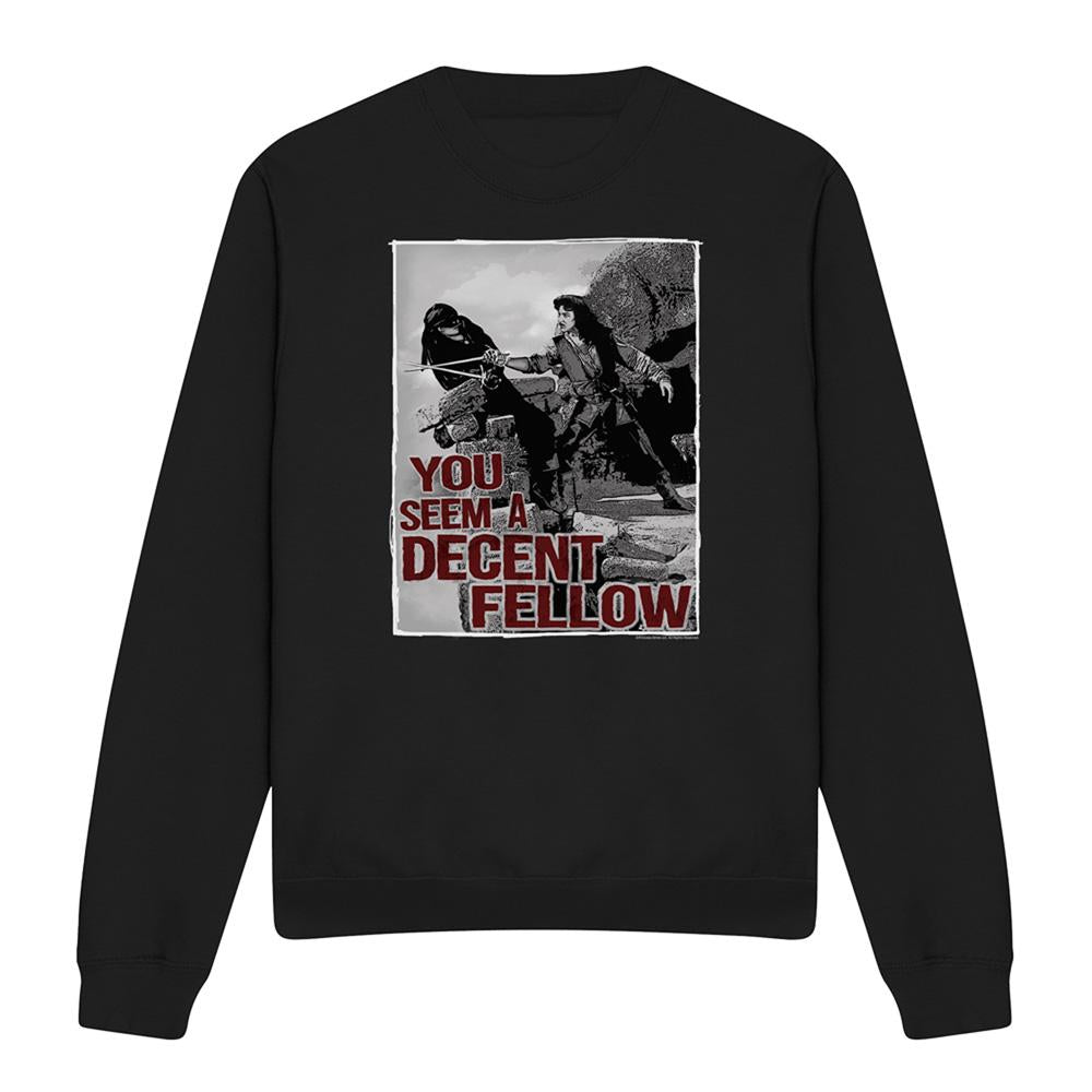 Black - Front - The Princess Bride Unisex Adult You Seem A Decent Fellow Sweatshirt