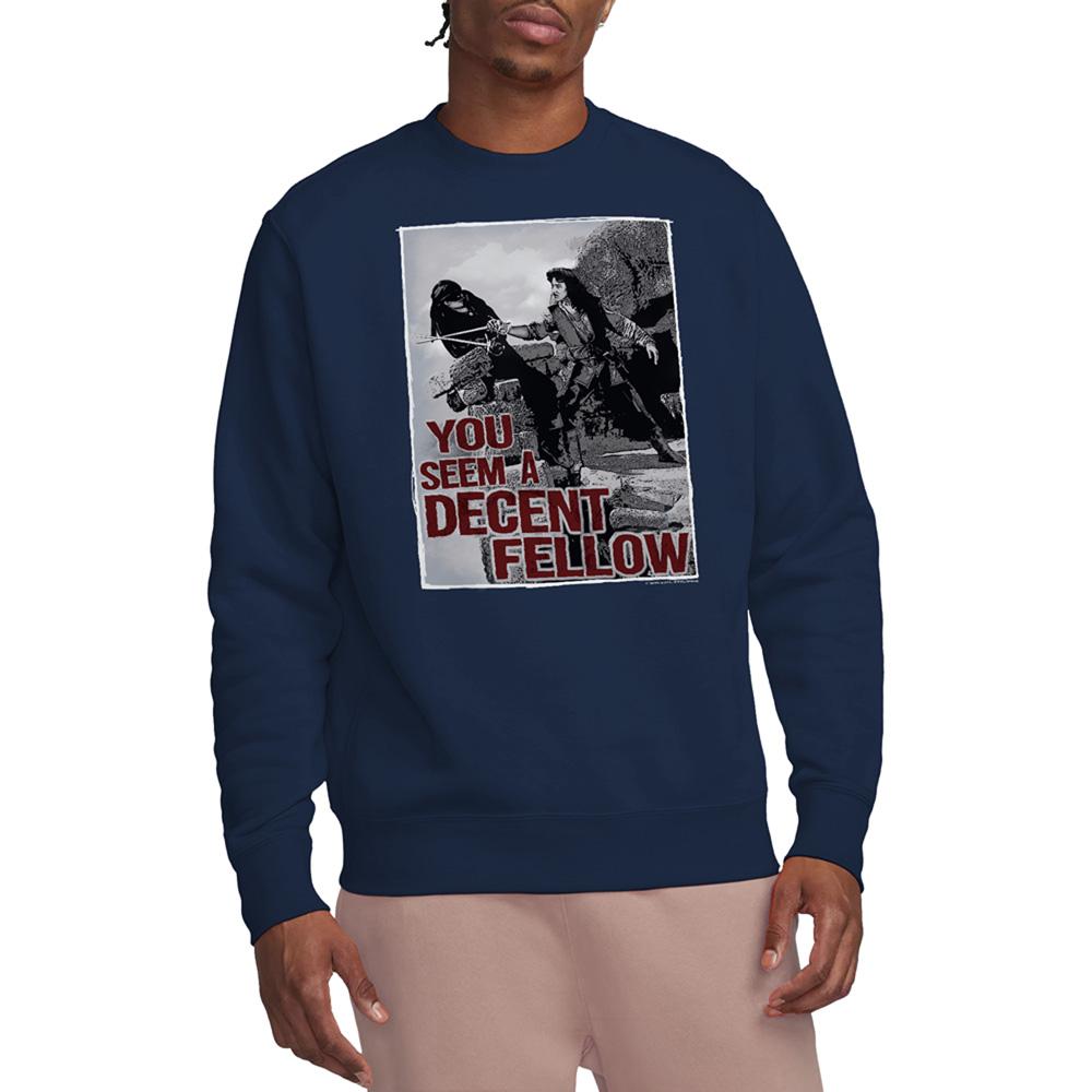 Navy - Back - The Princess Bride Unisex Adult You Seem A Decent Fellow Sweatshirt