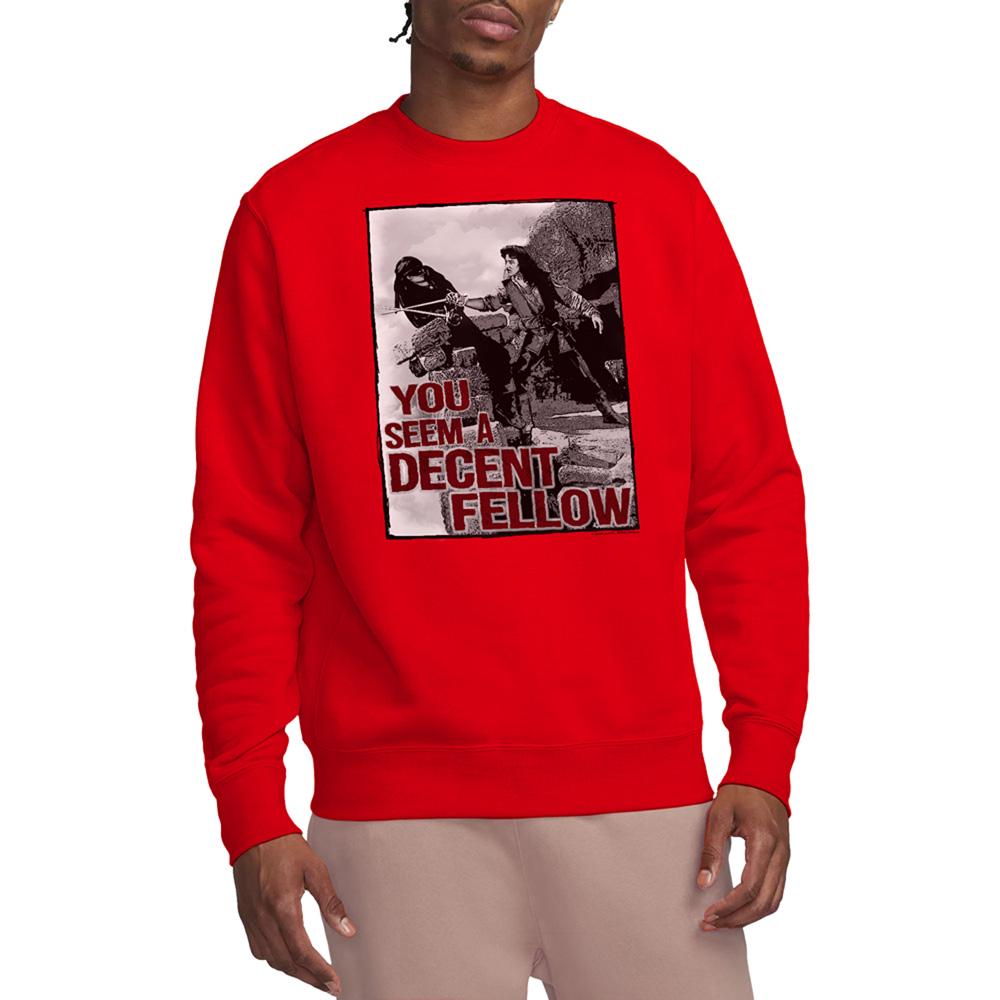 Red - Back - The Princess Bride Unisex Adult You Seem A Decent Fellow Sweatshirt