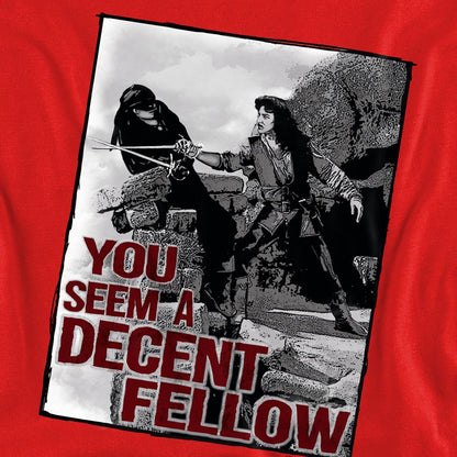 Red - Side - The Princess Bride Unisex Adult You Seem A Decent Fellow Sweatshirt