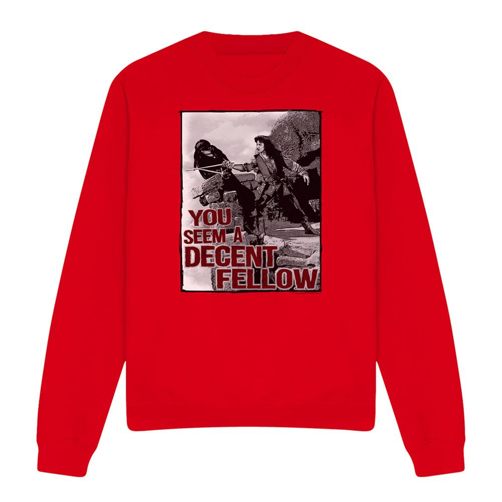 Red - Front - The Princess Bride Unisex Adult You Seem A Decent Fellow Sweatshirt