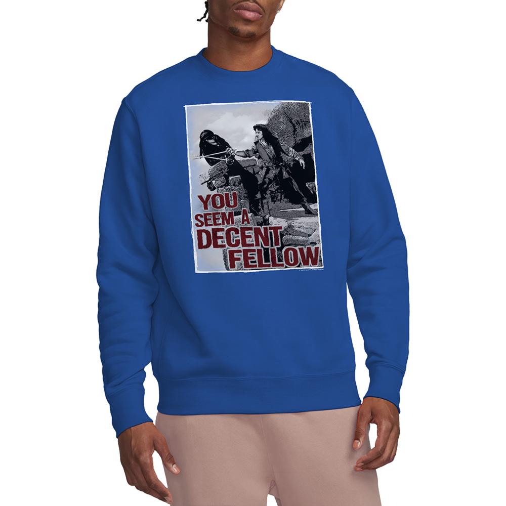Royal Blue - Back - The Princess Bride Unisex Adult You Seem A Decent Fellow Sweatshirt
