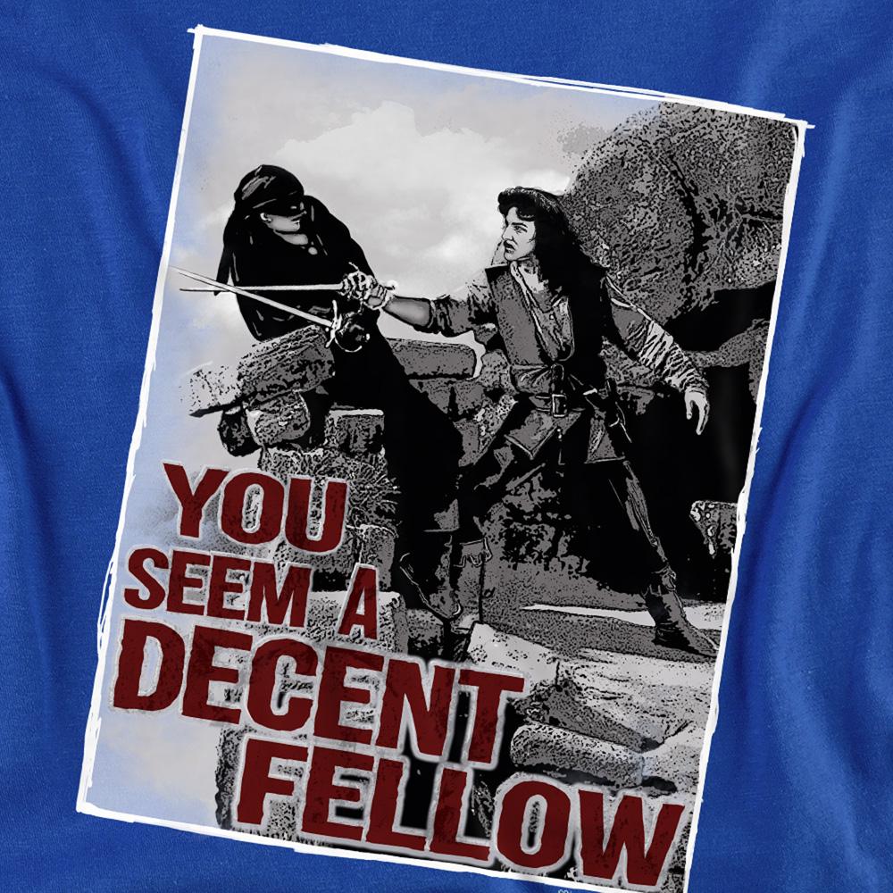 Royal Blue - Side - The Princess Bride Unisex Adult You Seem A Decent Fellow Sweatshirt