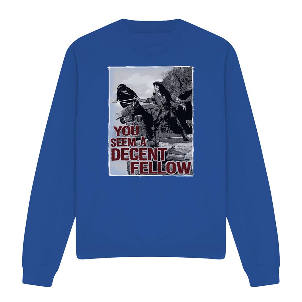 Royal Blue - Front - The Princess Bride Unisex Adult You Seem A Decent Fellow Sweatshirt