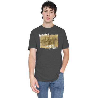 Charcoal - Back - The Princess Bride Unisex Adult Stormin Da Castle Heather T-Shirt