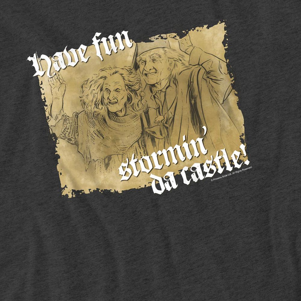 Charcoal - Side - The Princess Bride Unisex Adult Stormin Da Castle Heather T-Shirt