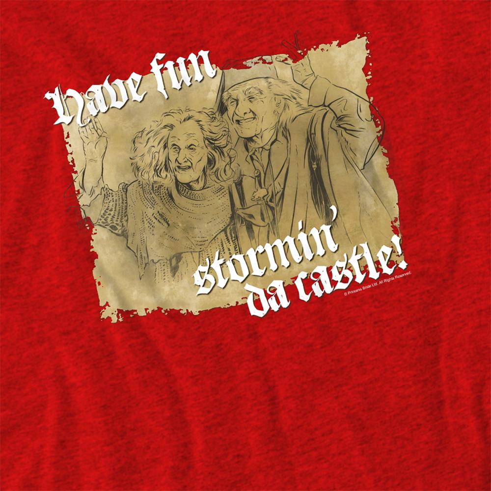 Red - Side - The Princess Bride Unisex Adult Stormin Da Castle Heather T-Shirt