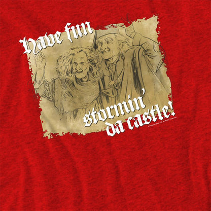 Red - Side - The Princess Bride Unisex Adult Stormin Da Castle Heather T-Shirt