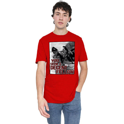Red - Back - The Princess Bride Unisex Adult You Seem A Decent Fellow Heather T-Shirt