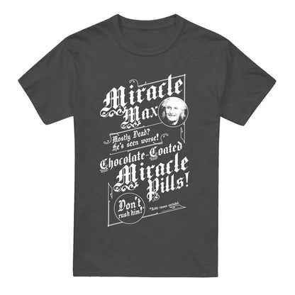 Charcoal - Front - The Princess Bride Unisex Adult Miracle Max Heather T-Shirt