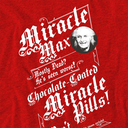 Red - Side - The Princess Bride Unisex Adult Miracle Max Heather T-Shirt