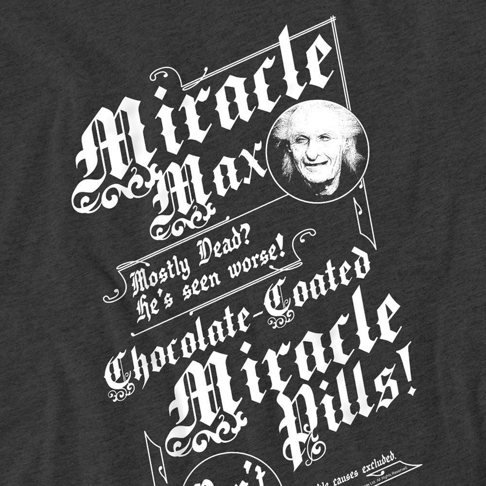Charcoal - Side - The Princess Bride Unisex Adult Miracle Max Heather T-Shirt