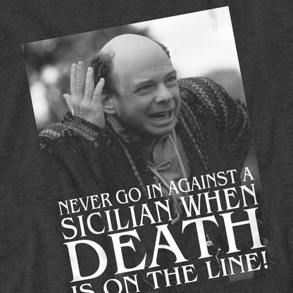 Charcoal - Side - The Princess Bride Unisex Adult Sicilian Heather T-Shirt