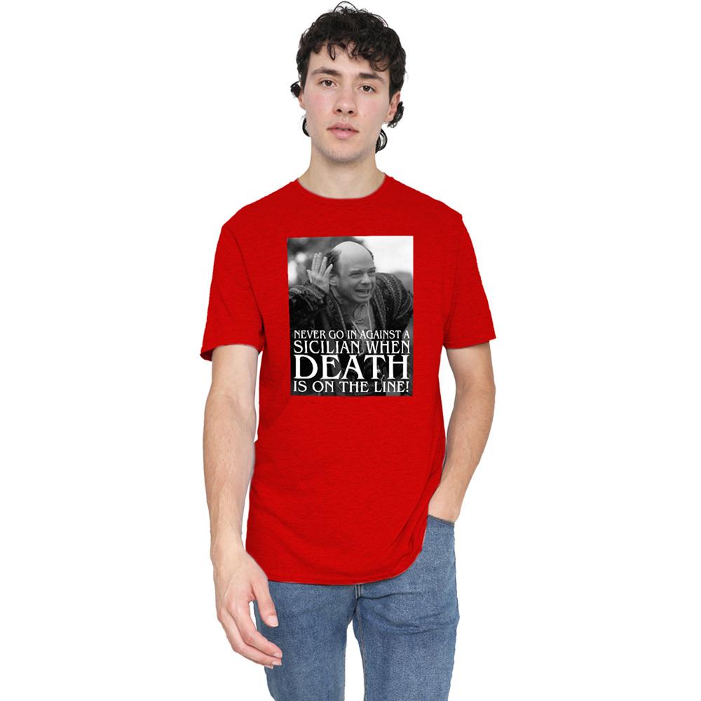 Red - Back - The Princess Bride Unisex Adult Sicilian Heather T-Shirt