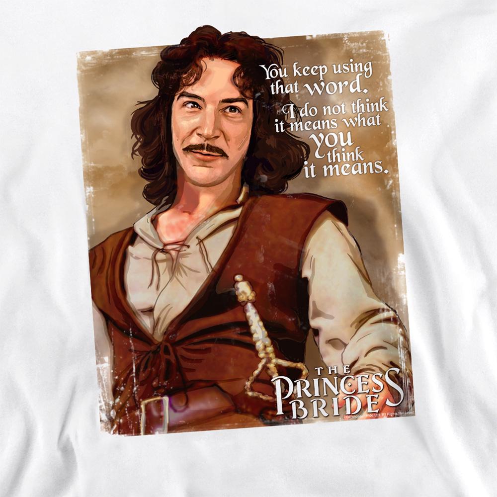White - Side - The Princess Bride Unisex Adult You Keep Using That Word Sweatshirt