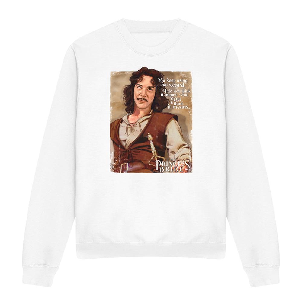 White - Front - The Princess Bride Unisex Adult You Keep Using That Word Sweatshirt