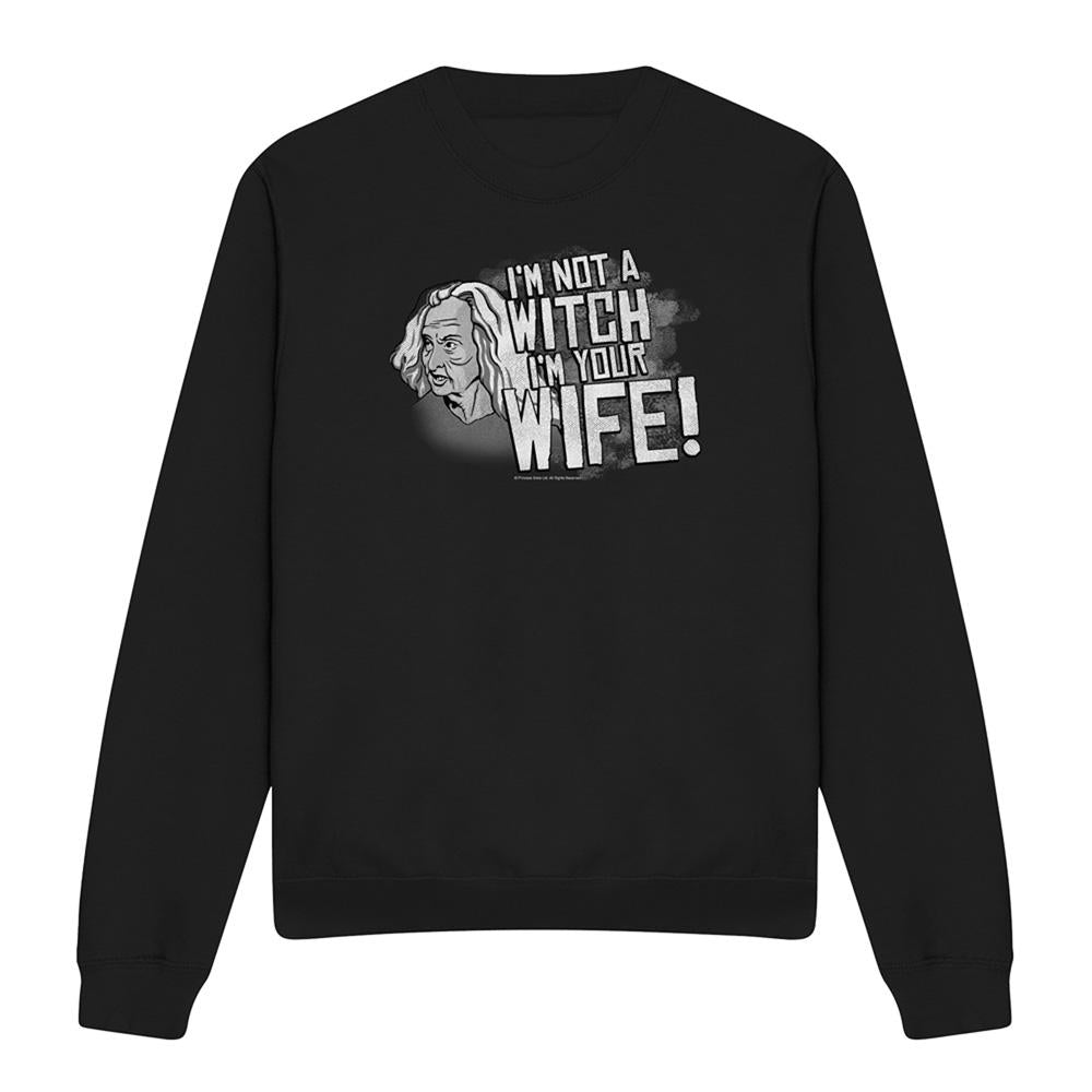 Black - Front - The Princess Bride Unisex Adult Not A Witch Sweatshirt