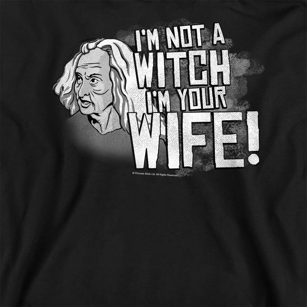 Black - Side - The Princess Bride Unisex Adult Not A Witch Sweatshirt