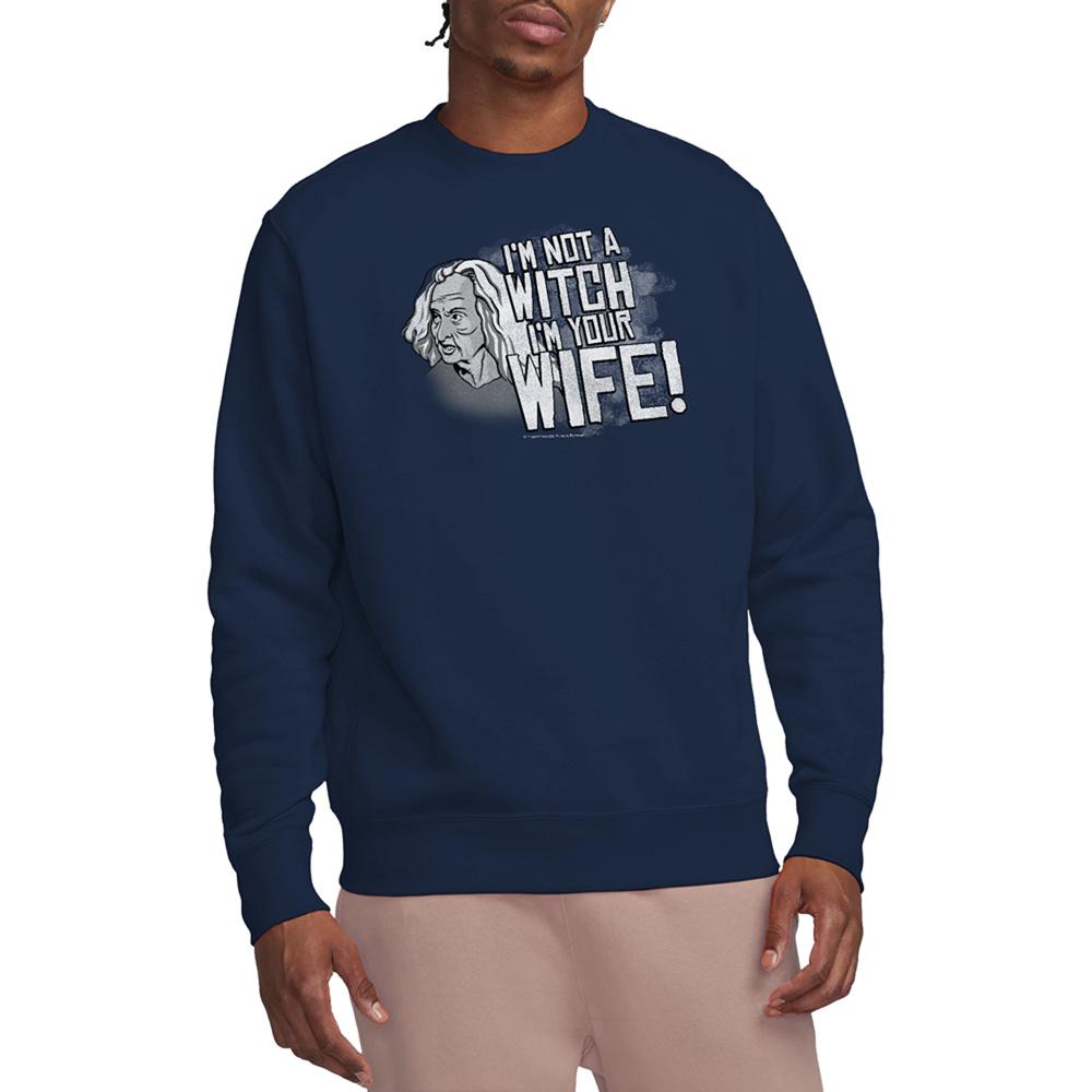 Navy - Back - The Princess Bride Unisex Adult Not A Witch Sweatshirt