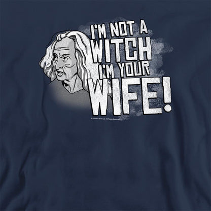 Navy - Side - The Princess Bride Unisex Adult Not A Witch Sweatshirt