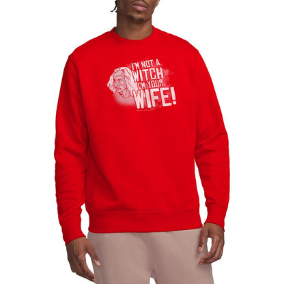 Red - Back - The Princess Bride Unisex Adult Not A Witch Sweatshirt