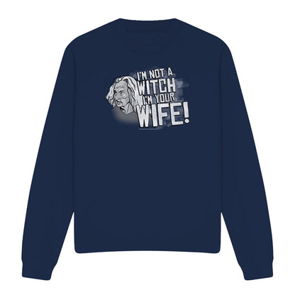 Navy - Front - The Princess Bride Unisex Adult Not A Witch Sweatshirt