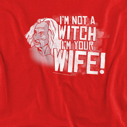 Red - Side - The Princess Bride Unisex Adult Not A Witch Sweatshirt
