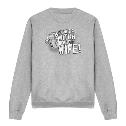 Athletic Heather - Front - The Princess Bride Unisex Adult Not A Witch Sweatshirt