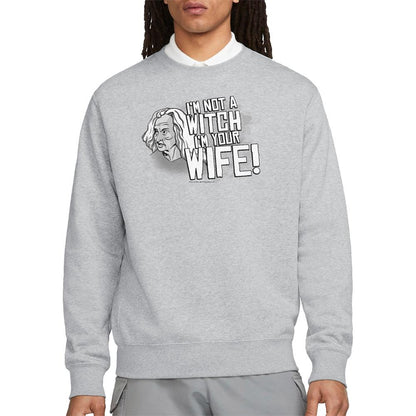 Athletic Heather - Back - The Princess Bride Unisex Adult Not A Witch Sweatshirt