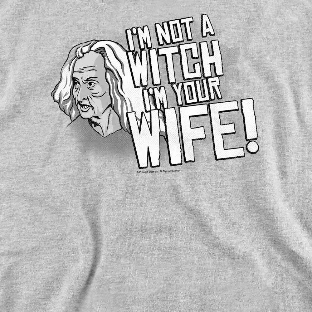 Athletic Heather - Side - The Princess Bride Unisex Adult Not A Witch Sweatshirt
