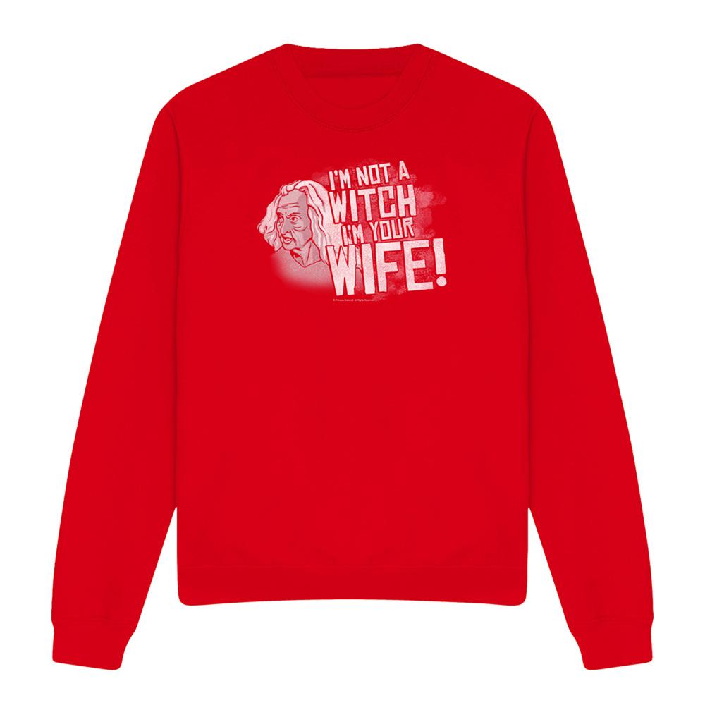 Red - Front - The Princess Bride Unisex Adult Not A Witch Sweatshirt